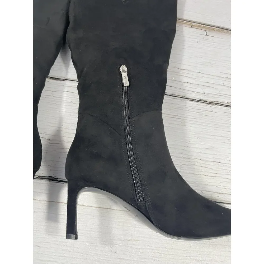 GUESS Boots Womens Size 7M Black Faux Suede Palisa3-WC Knee High Pointed Toe - Picture 7 of 15